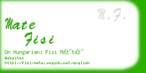 mate fisi business card